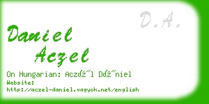 daniel aczel business card